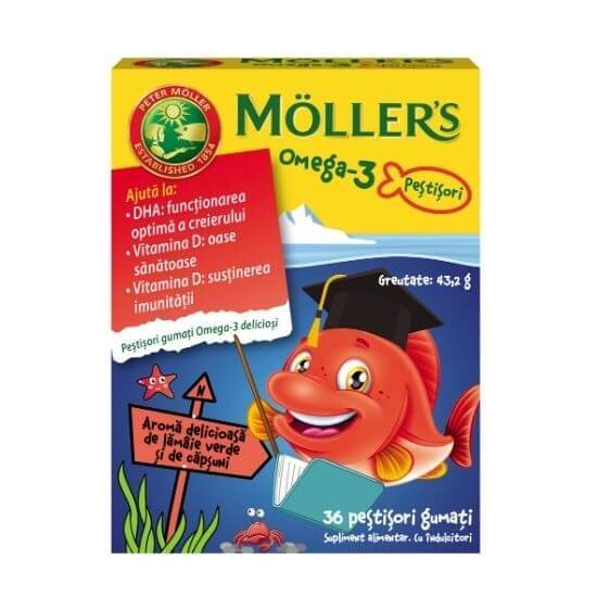 Möller’s Omega-3 Jelly Fish Strawberry 36 pcs