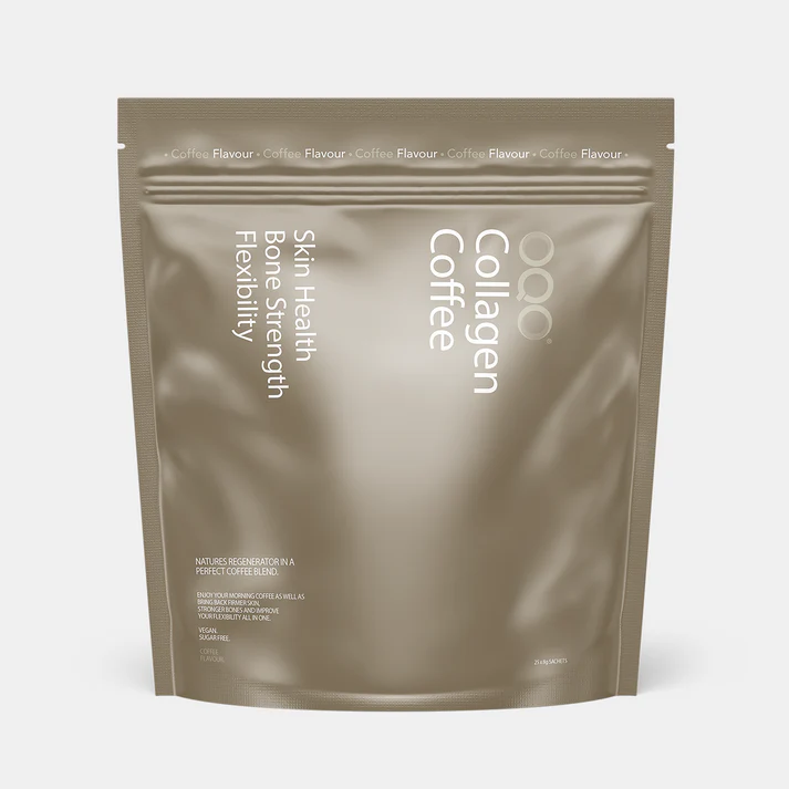 COLLAGEN COFFEE OQO SKIN HEALTH BONE STRENGTH FLEXIBILITY 25 X 8 GR