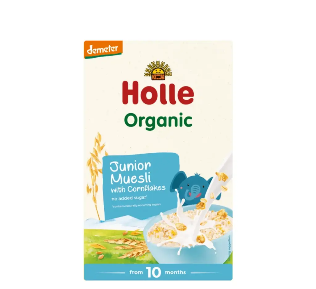 HOLLE ORGANIC JUNIOR MUESLICORNFLAKES 10 MUAJ +