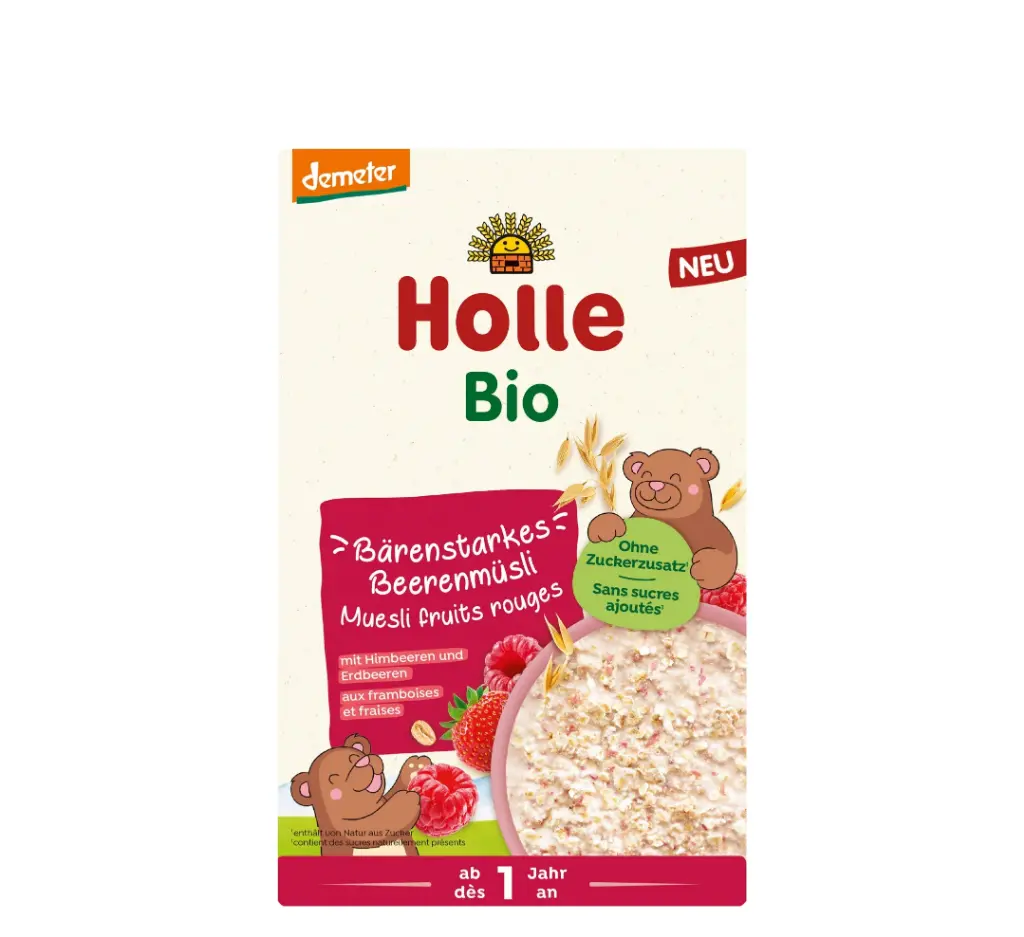 HOLLE BIO WHOLE GRAIN BERRY MUESLI 12 MUAJ +