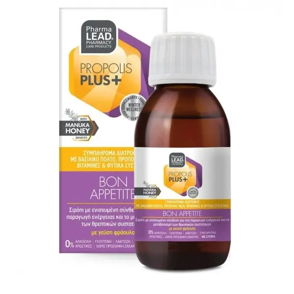 Pharmalead Propolis Plus Bon Appetite Syrup Strawberry Flavor, 100ml