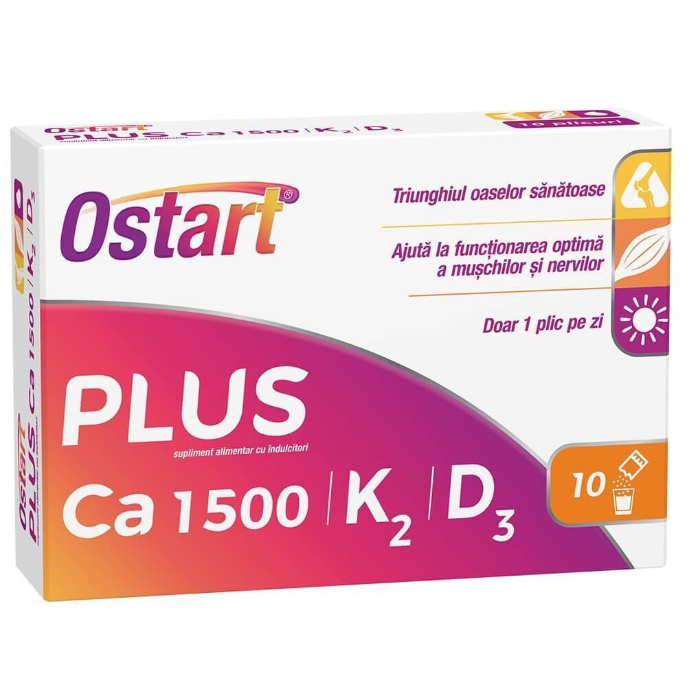Ostart Plus Ca 1500 + K2 + D3, 10 Portionsbeutel, Fiterman 10 sachets