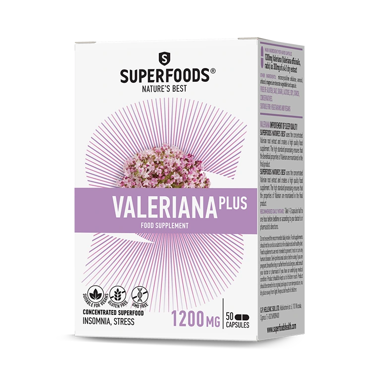 Superfoods Valeriana Plus, 50 caps