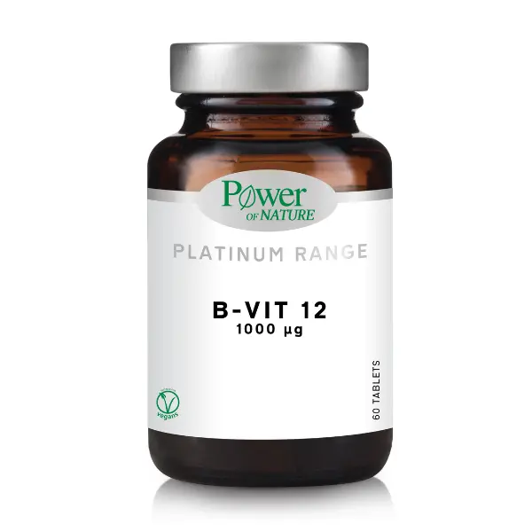 Power of Nature Platinum Range B-Vit12 1000μg, 60tabs