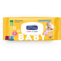 Septona Wet Wipes With Chamomile From Day 1 of Life 80 Pcs.