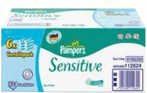 Pampers Sensitive Baby Wipes Fragrance Free 52 Pcs