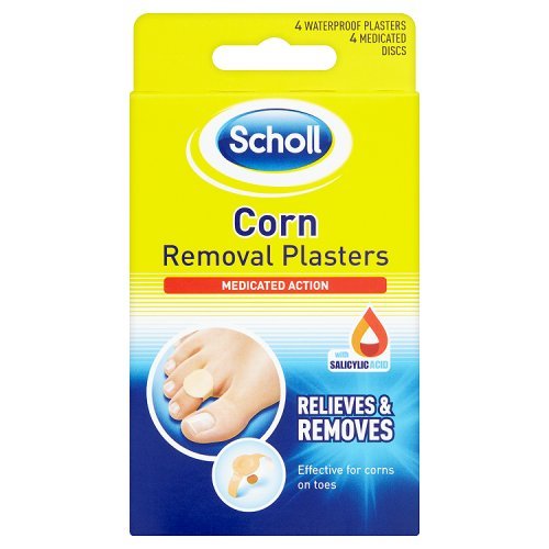 Scholl Corn Removal Plasters Washproof -  Plasters Scholl Corn Removal 4 Waterproof Medicated Discs
