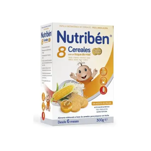 Nutriben 8 Cereales Y Miel Galletas Maria 300g