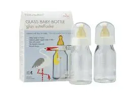 Natursutten Slow Flow Bottles for Newborn Babies  2pk Glass Baby Bottles