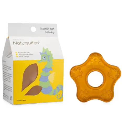 Natursutten Starfish Baby Teether  Baby Teething Toys  BPA-Free Baby Toy