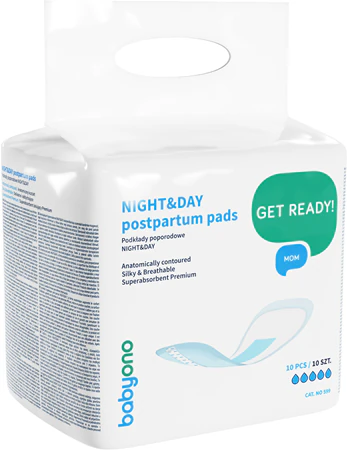 BabyOno Get Ready Mom Maternity Pads Night&Day 10 Pc