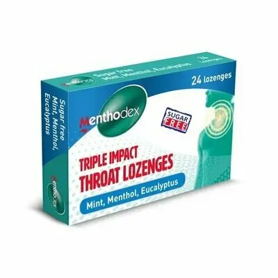 Menthodex Sugar Free Throat Lozenges Mint Menthol & Eucalyptus 36 lozenges