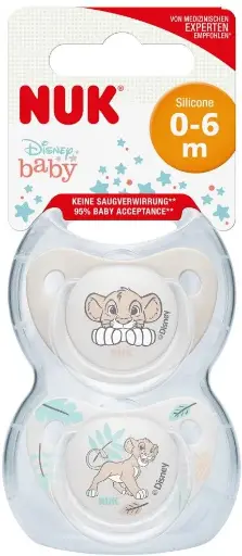 Nuk 730750 Silicone Dryer 0 6M Disney King Lion 2 Pcs
