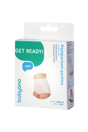 BabyOno Get Ready Multiple-use Mesh Panties Postpartum Underwear Size M 2 Pc
