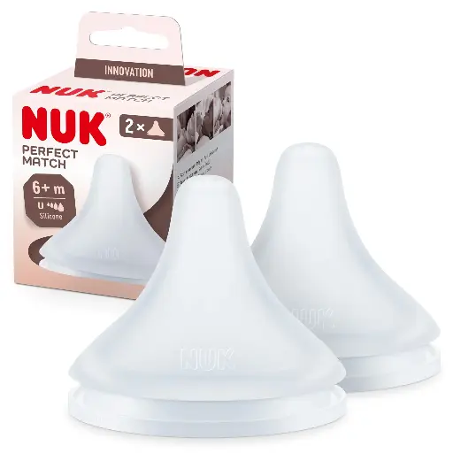 NUK Perfect Match Universal Bottle Teat 6+months 2 Pieces