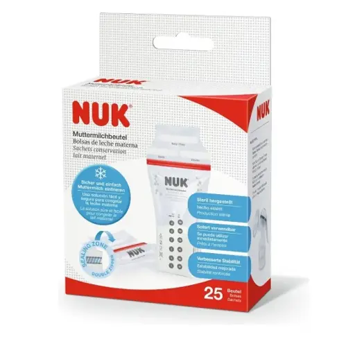 NUK Breast Milk Bag Breast Milk Storage Bag 25pcs