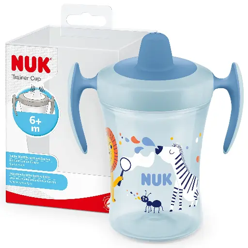 NUK Trainer Cup Sippy Cup | Leak-Proof Soft Drinking Spout | 6+ Months | BPA-Free | 230ml