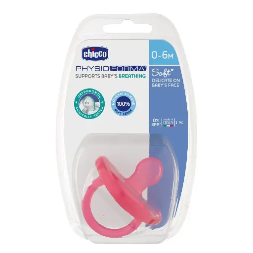 Chicco Physio Soft Pacifier Silicone Rose 0-6m+ 1 Units