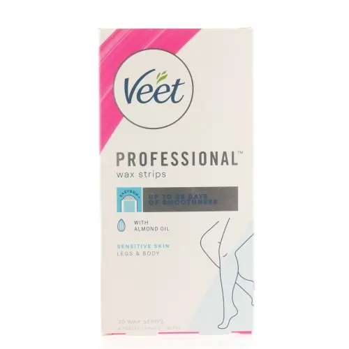 Veet Ready to Use Wax Strips for Sensitive Skin - 20 Wax Strips
