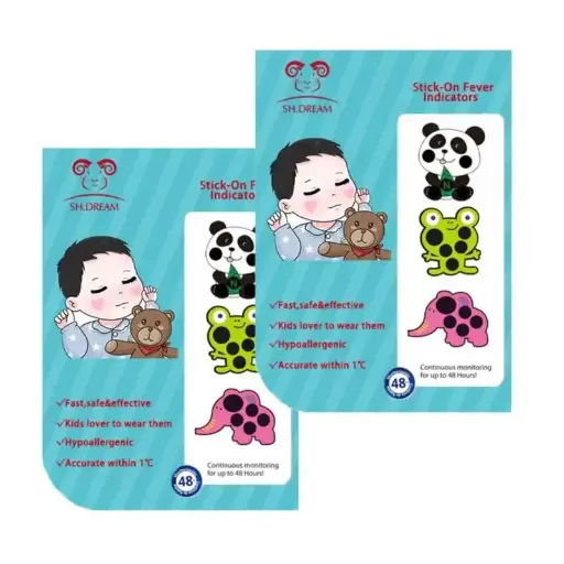 Feverscan Sticker Liquid Crystal Instant Read Head Fever Testing Stickers