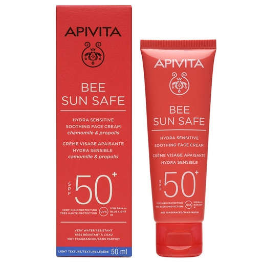 Apivita Ape Sun Safe Hydra Sensitive Soothing Face Cream SPF 50+ 50 Ml