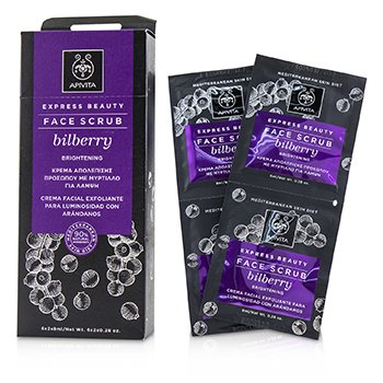 Apivita Express Beauty Face Scrub with Bilberry (Brightening) 6x(2x8ml)