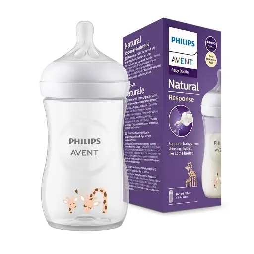 Philips Avent Natural Response SCY903/66 Bottle 1 Month+ Giraffe 260 Ml