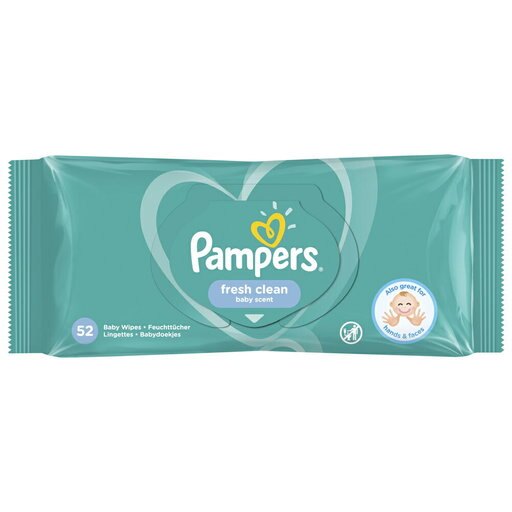 Pampers Fresh Clean Baby Wipes 52pcs