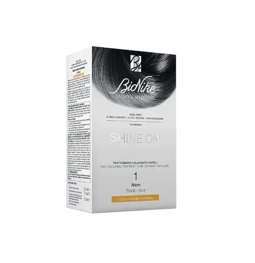 BioNike SHINE on Permanent Hair Dye Shade 1 Black 1 Pc