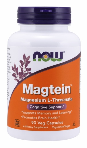NOW Foods Magtein - Magnesium L-Threonate Vitamin | 90 Veg Caps