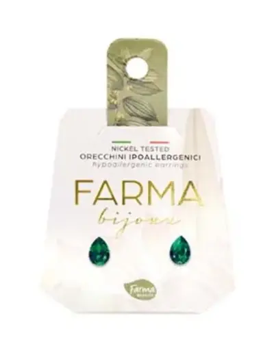 Farma Bijoux Drop Hypoallergenic Children's Pierce Earrings With Stones