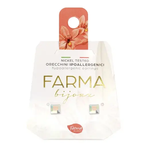 Farma Bijoux Sub-leximegic Earrings Square 4mm