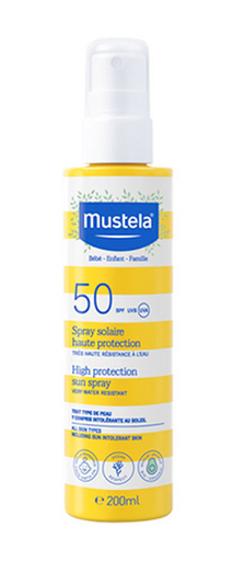 Mustela High Protection Sun Spray for Children and Families SPF50 200 Ml