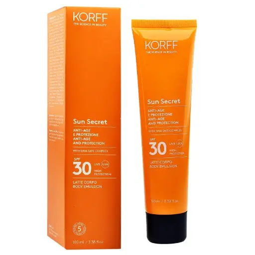 KORFF SUN SECRET ANTI-AGE & PROTECTIVE BODY EMULSION SPF 30 - 100 ML