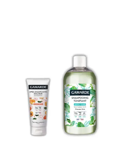 Peppermint Toning Shampoo - Greasy Hair +Gamarde Apricot Kernel Gentle Conditioner - All Hair Types for free