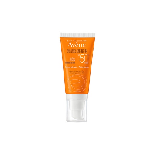 AvèneVery High Protection Tinted Sun Cream SPF50+ for Dry Sensitive Skin - 50ml - Tinted Face SPF - Face the Future