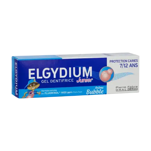 Elgydium Junior Bubble Gum 7-12 Years Gummy Flavored Children Toothpaste 50 ml