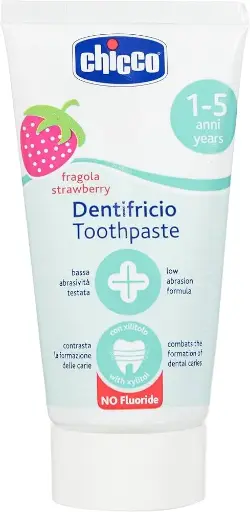 Chicco, Strawberry Toothpaste With Fluoride 50ml For Children 1-5 Years