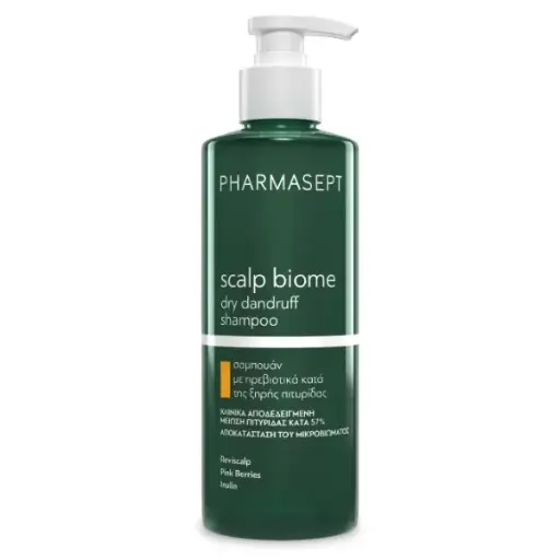 Pharmasept Scalp Biome Dry Dandruff Shampoo Sampoo with Anti-Dry Spit-Rich Prebiotics, 400ml