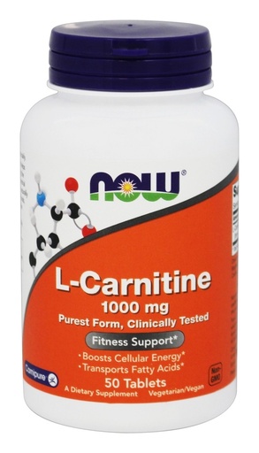 NOW Foods L-Carnitine 1000mg 50 Tablets