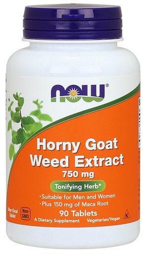 NOW Foods Horny Goat Weed Extract 750mg - 90 Tablets
