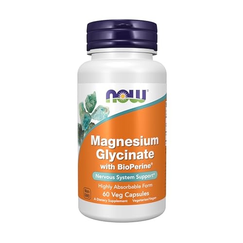 NOW Foods Magnesium Glycinate with BioPerine - 60 Vcaps
