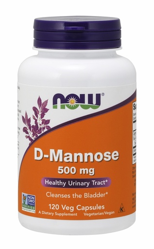 NOW Foods D-Mannose 500mg - 120 Capsules
