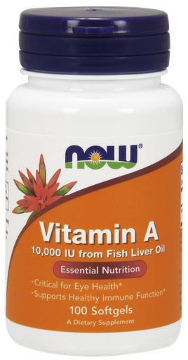 NOW Foods Vitamin a 10,000 IU 100 Softgels