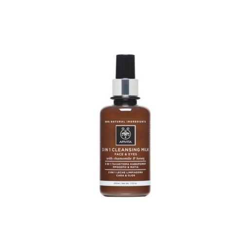 APIVITA CLEANSING MILK 3 IN1 CLEANSING MILK- FACE & EYES 200ML
