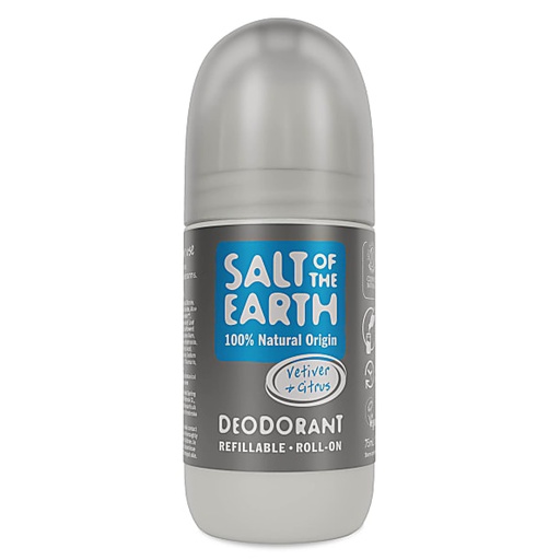Salt of the Earth Refillable Roll-on Deodorant - Vetiver & Citrus
