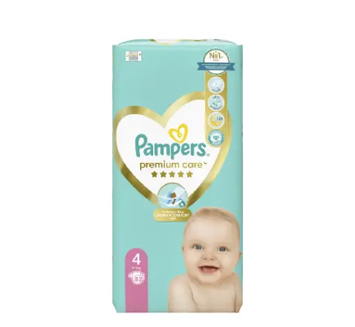 Pampers Premium Care 4 (9-14 kg) x52 pcs
