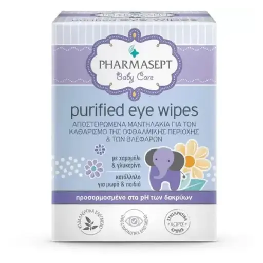 Pharmasept Baby Care Purified Eye Wipes, 10pcs