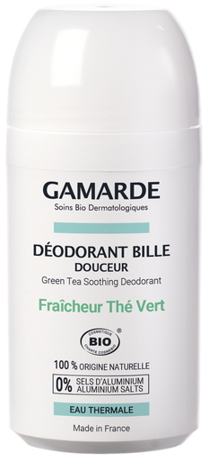Gamarde Green Tea Gentle Roll-on Deodorant  Aluminum-Free  1.6 Oz