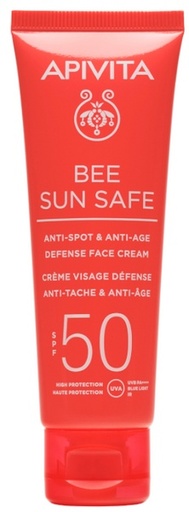 APIVITA BEE SUN SAFE ANTI-SPOT & ANTI-AGE DEFENSE FACEW CREAM 50ML